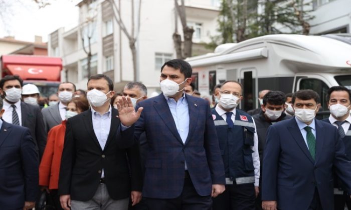BAKAN KURUM AÇELYA APARTMANI VE ÇEVRESİNDE İNCELEMEDE BULUNDU
